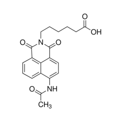 172227-59-7A801606 6-(4-乙酰胺-1,8-萘二甲酰亚胺基)己酸, 用于荧光，≥
